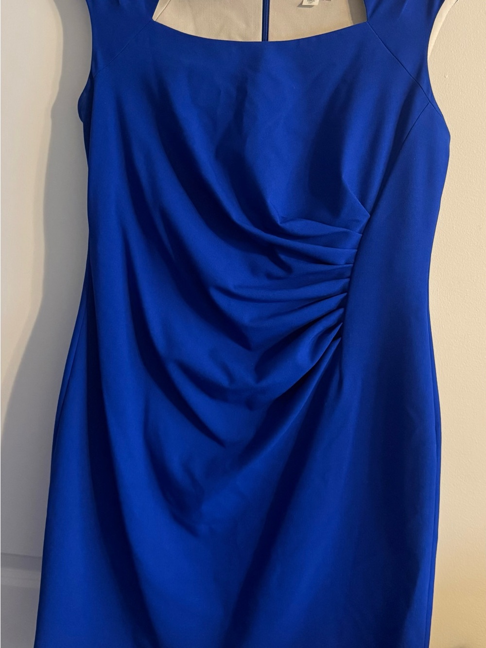 Calvin Klein Royal Blue Sleeveless Sheath Midi Dress